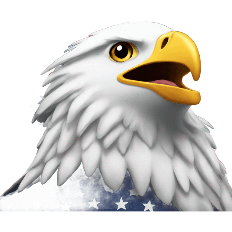 Eagle with an American flag emoji