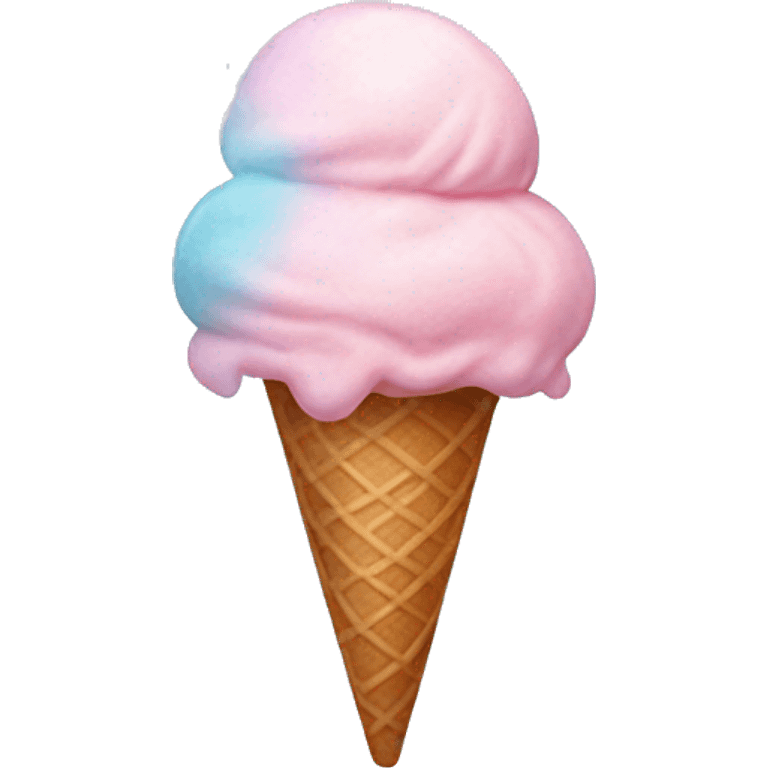 Aesthetic realistic cotton candy icecream  emoji