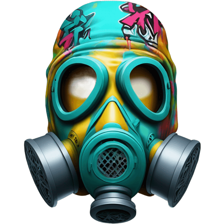 Graffiti Gas Mask emoji