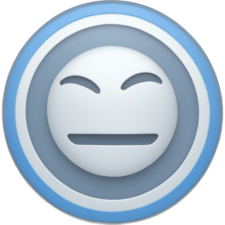 A gray check inside a blue circle emoji