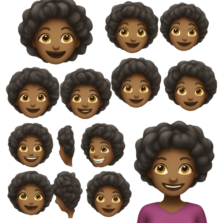 Happy black woman emoji