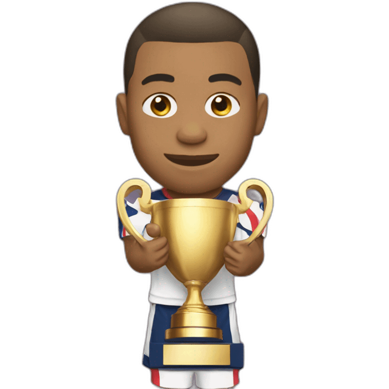 mbappe holding a trophy emoji