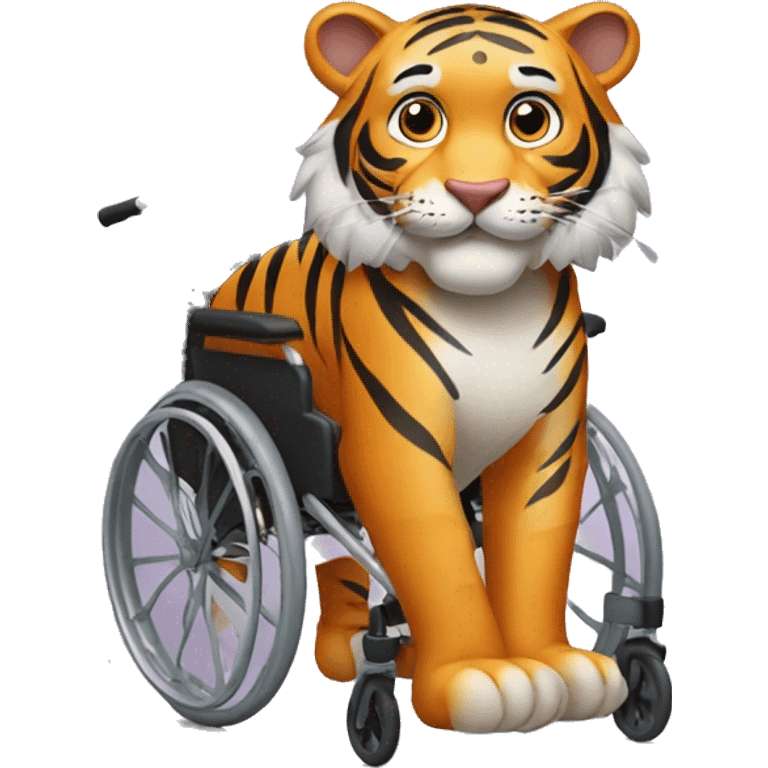 tiger in wheelchair emoji