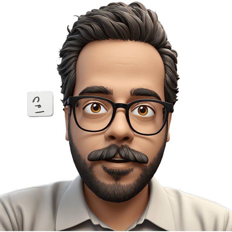 male portrait with glasses emoji