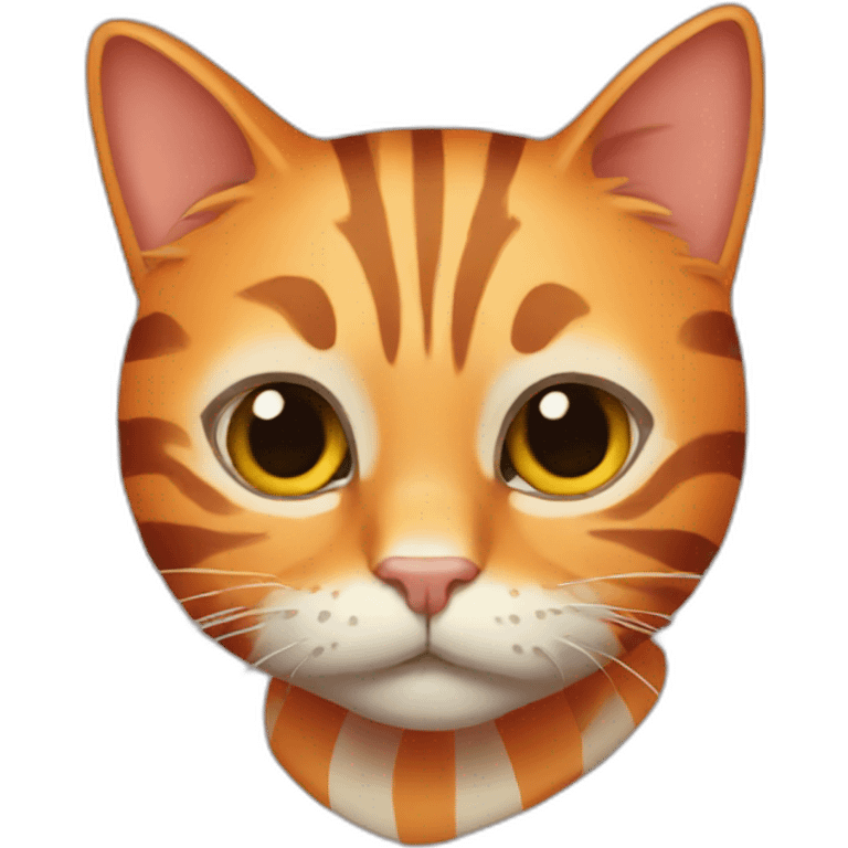 stripy all orange cat emoji