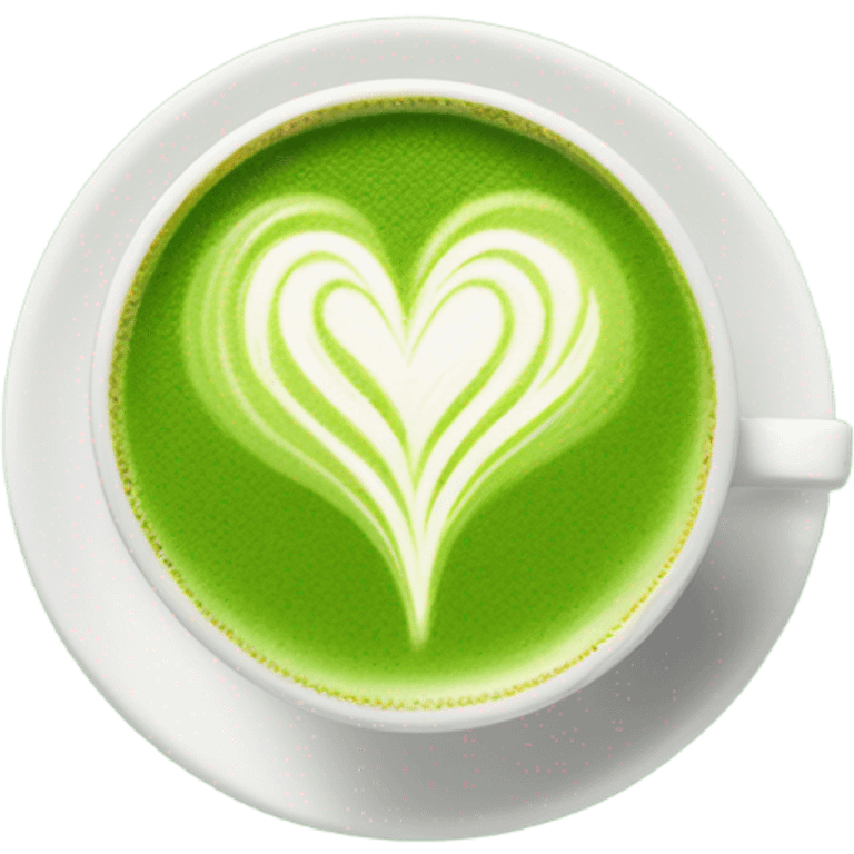 Matcha green heart emoji