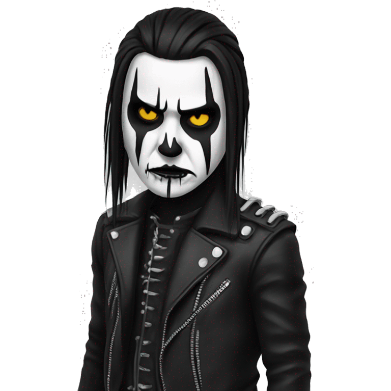 Headbanger with corpse paint emoji