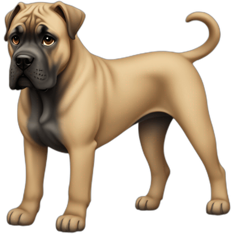 dog Cane Corso color fawn full body emoji