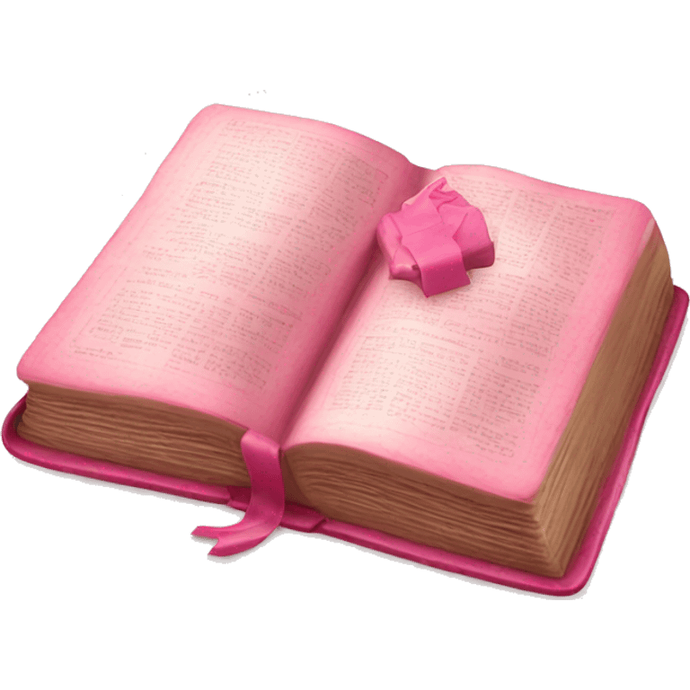 Pink holy bible cute  emoji