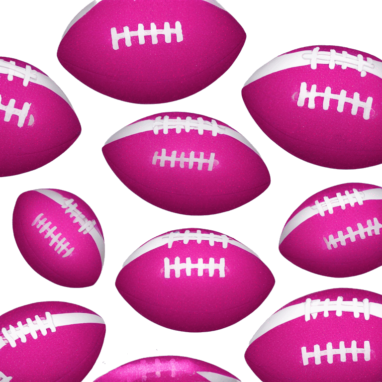 Pink ombre football with glitter  emoji