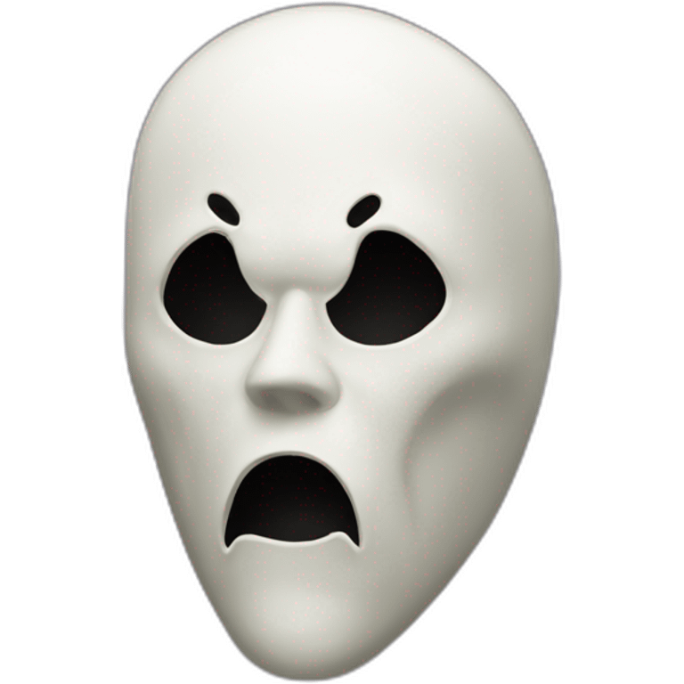 The mask of scream emoji