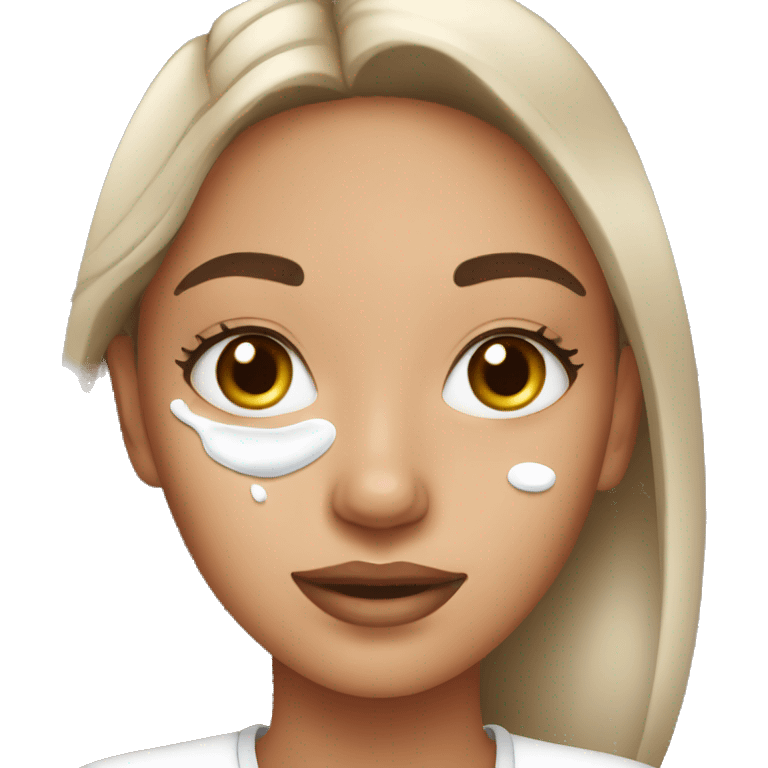 girl doing her skincare emoji