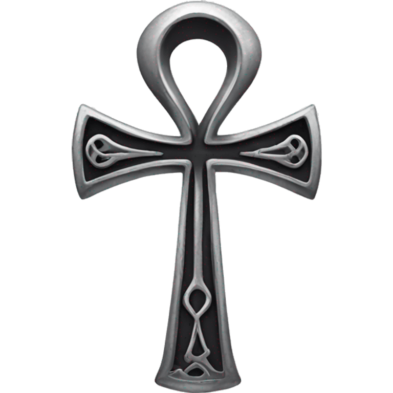 silver gothic ankh symbol emoji