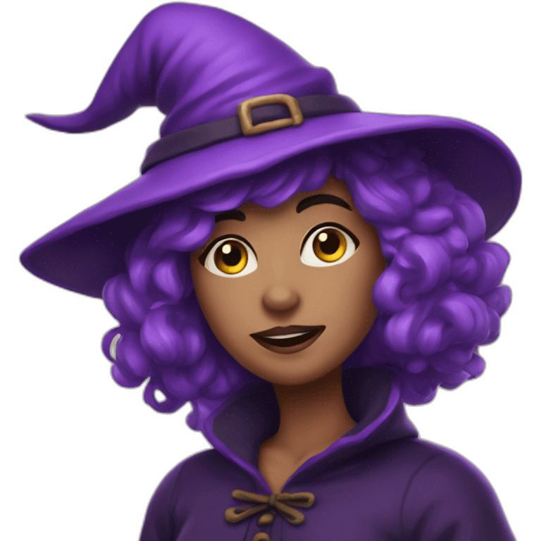 purple Cottage core witch  emoji