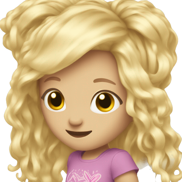 blonde girl hair flip emoji