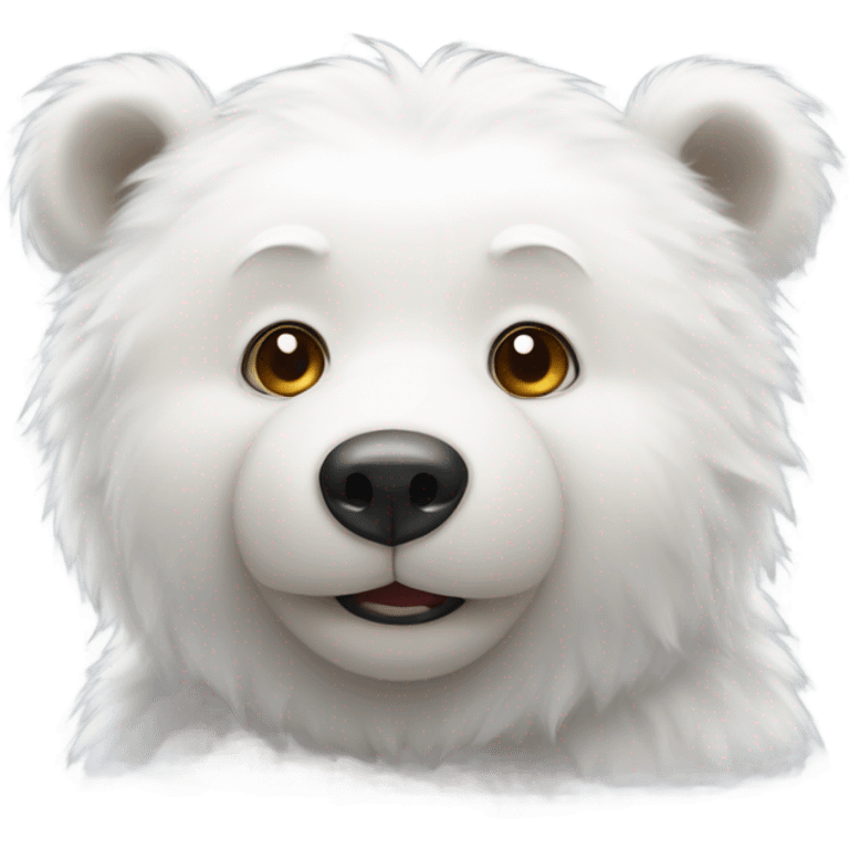 cute adorable white bear emoji