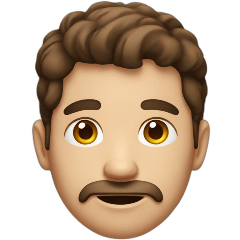 Brown haired Man with corona virus emoji