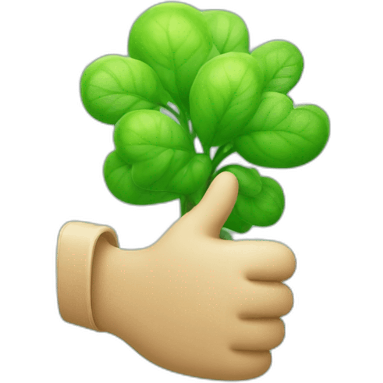 green thumbs up cloud emoji