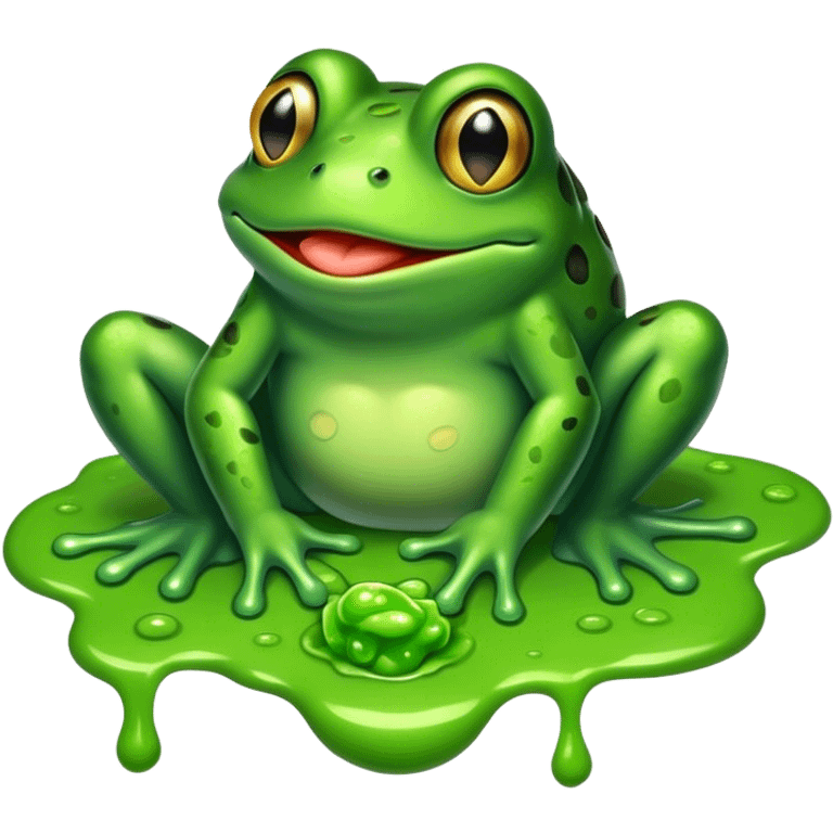 frog eating slime emoji