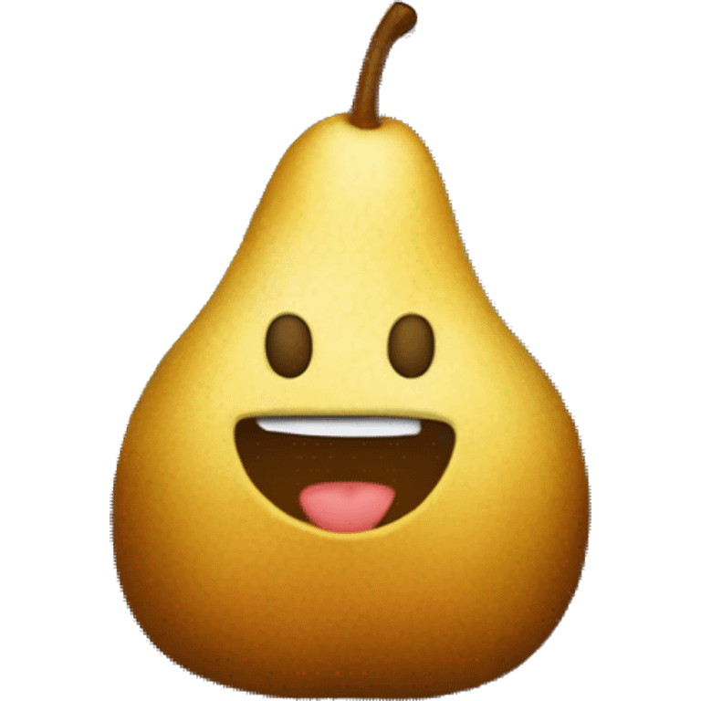 Baked pear inside the oven emoji