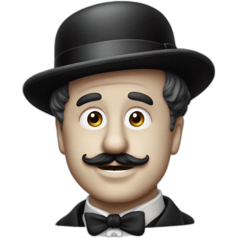 Charlie Chaplin levant la main à 45° emoji