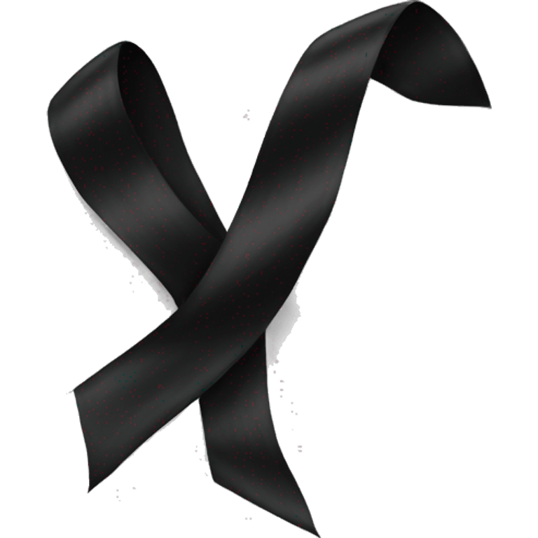 Long black ribbon emoji