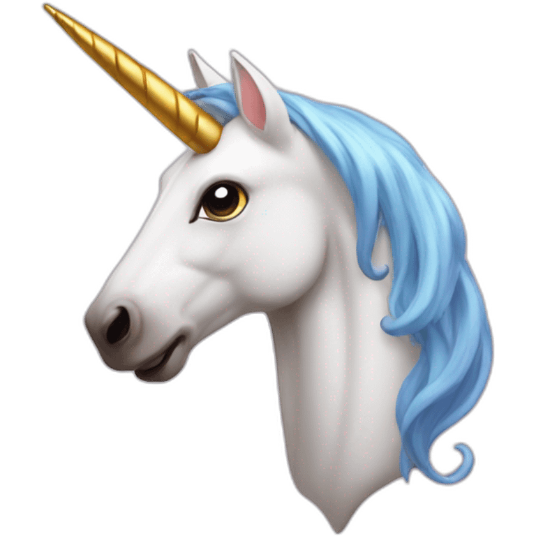 unicorn with a sausage horn emoji