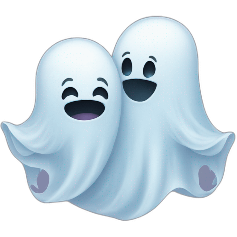 two ghosts hugs emoji