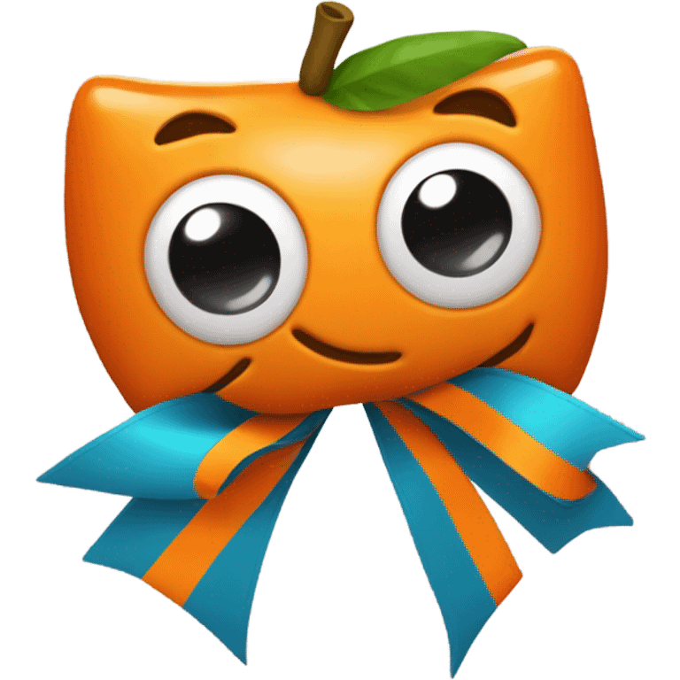 Orange bow emoji