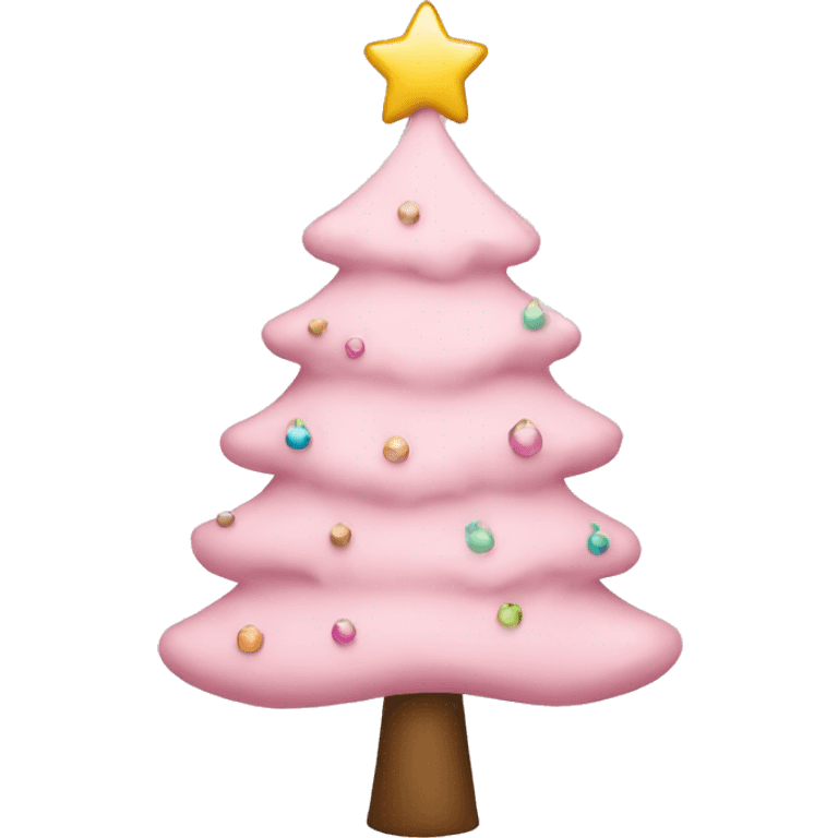 Light pink decorated Christmas trees  emoji