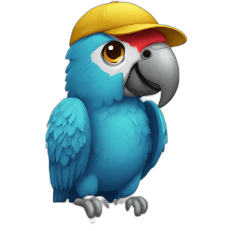 parrot with cap emoji