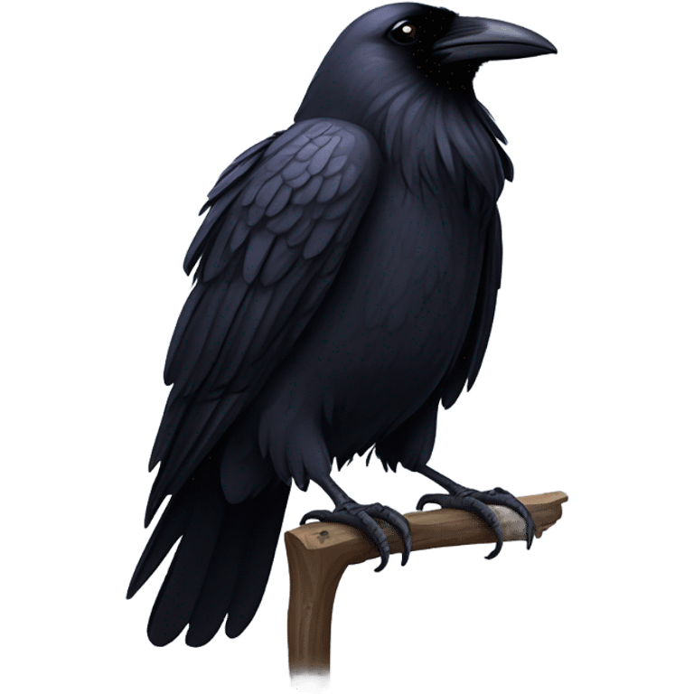 Sad raven emoji