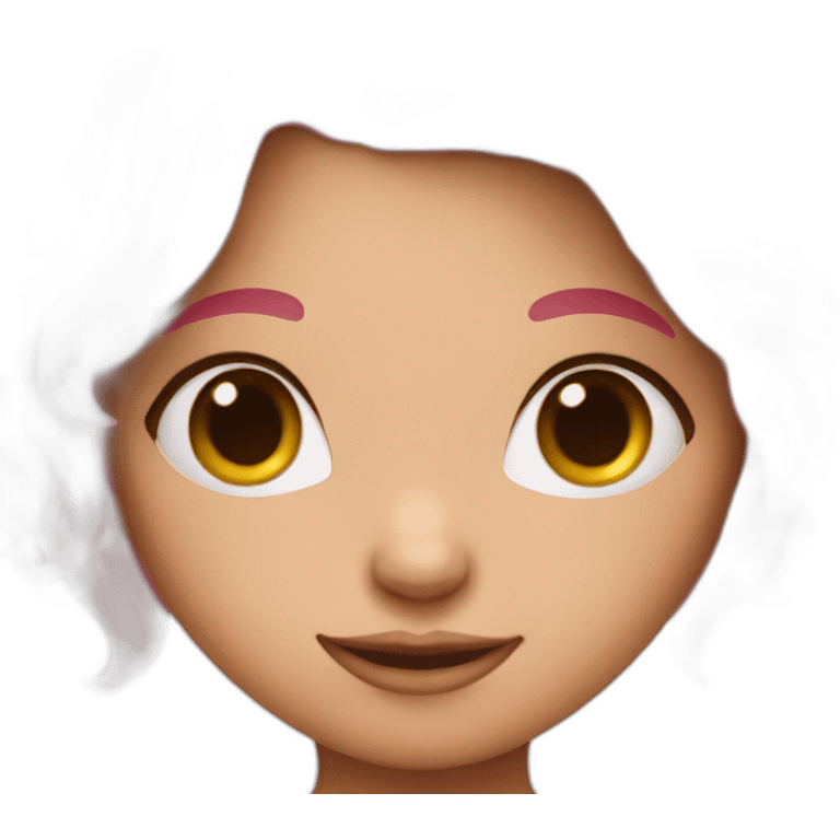 cute pink haired girl emoji