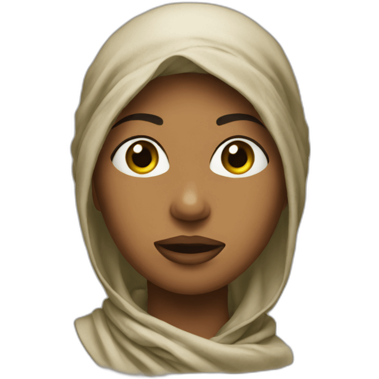 Woman with bandana wrapped on her mouth emoji