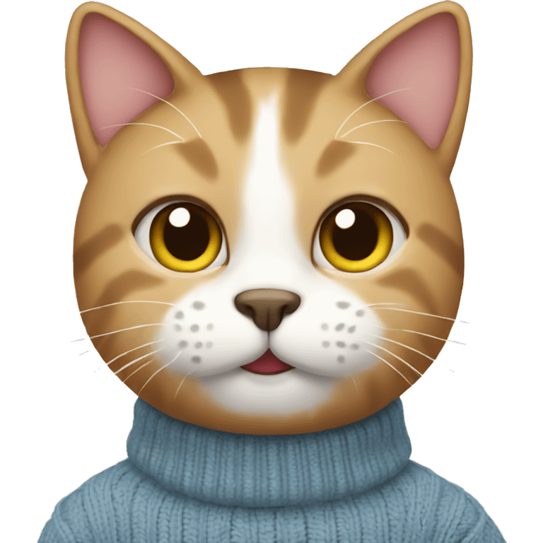 Cat wearing sweater emoji