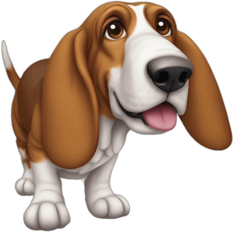 Dog basset hound full-body emoji