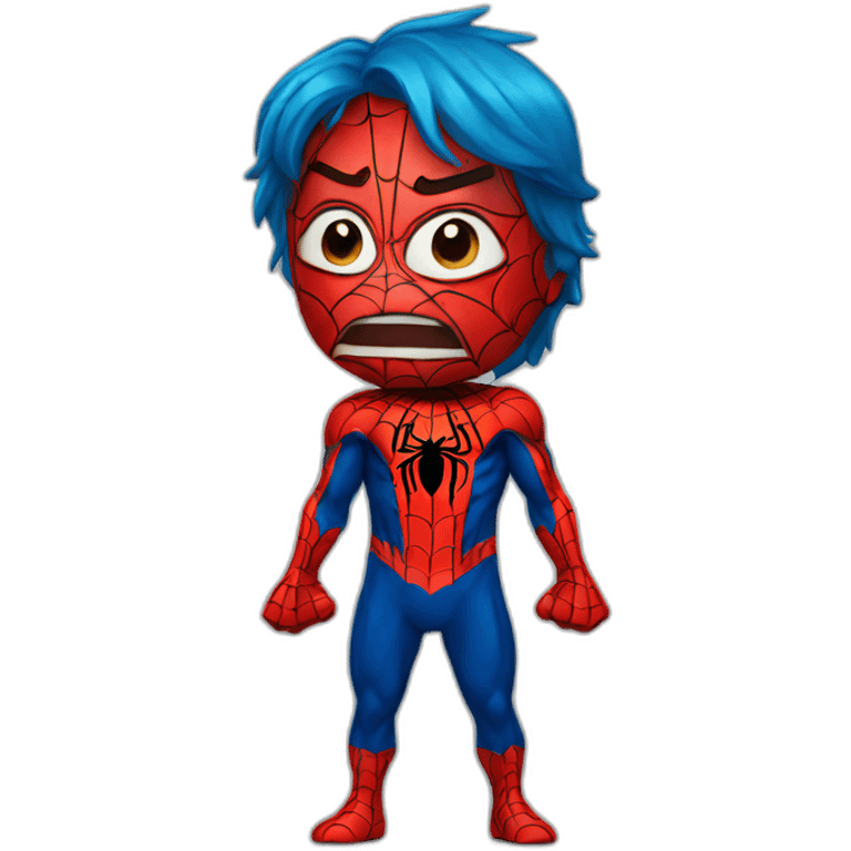 Spider man crying emoji