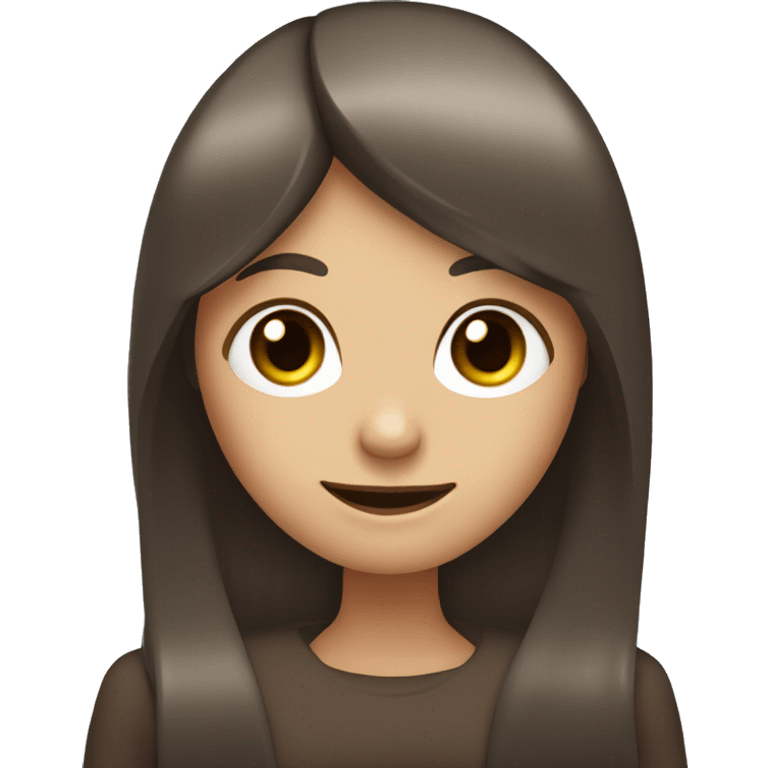 dark brown hair woman with long hair fringe, with hazel eyes, thumbs up, winking emoji