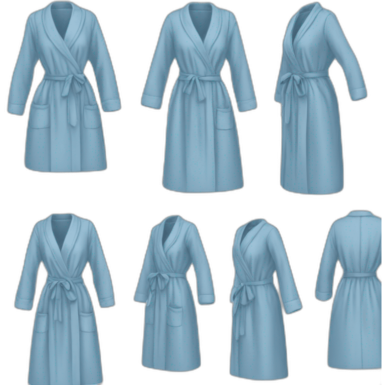 Robe a carreaux bleu emoji