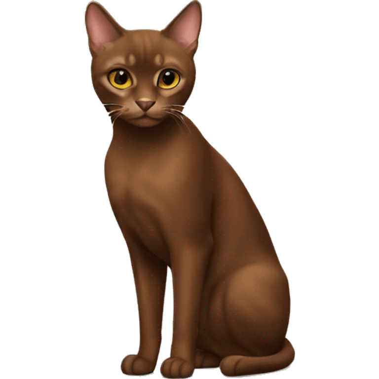 havana brown Cat Full Body emoji