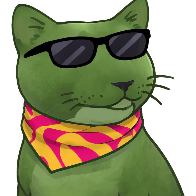 Cat with sunglasses emoji