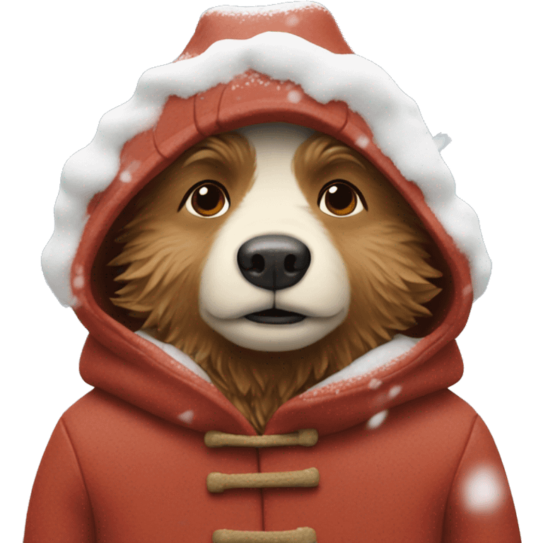 Paddington covered by snow emoji