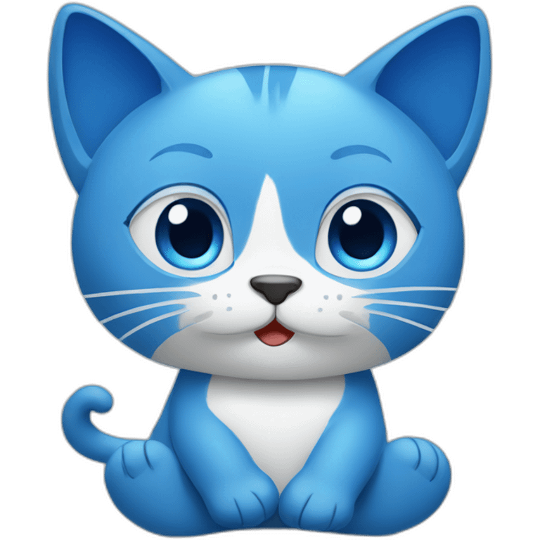 Blue Cat yoga emoji