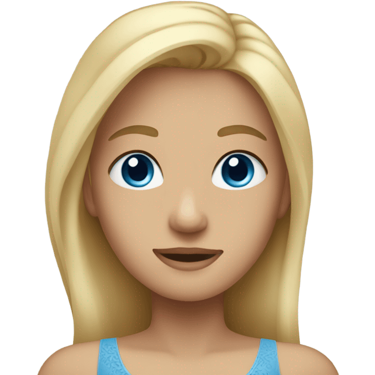 Blond hair and blue eyes human wearing a dress emoji