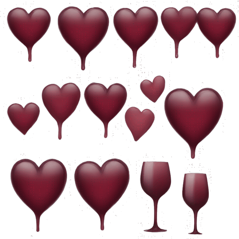 heart color wine red emoji