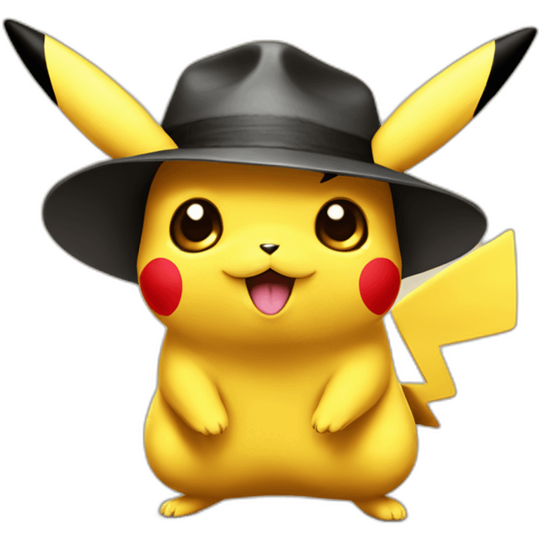 Pikachu with hat emoji