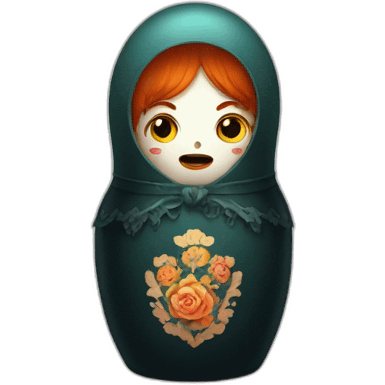 Scary Russian doll emoji