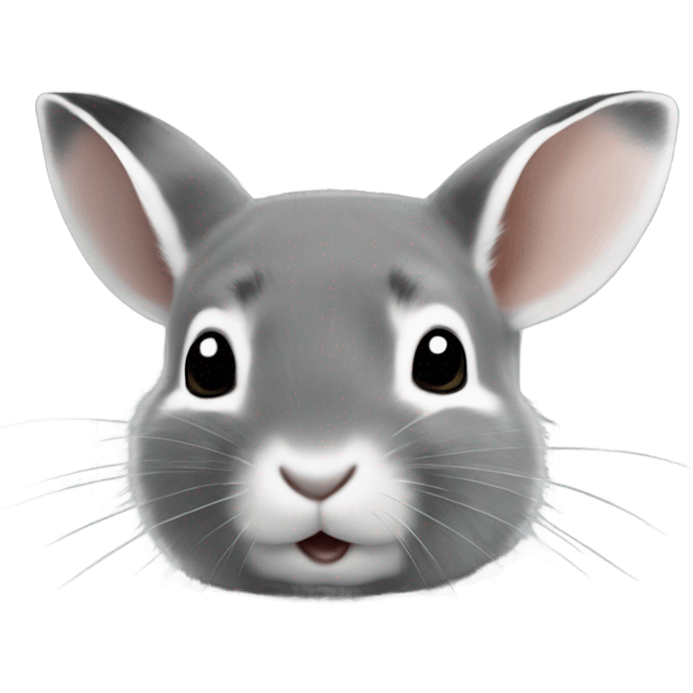 Realistic gray North American pika  emoji