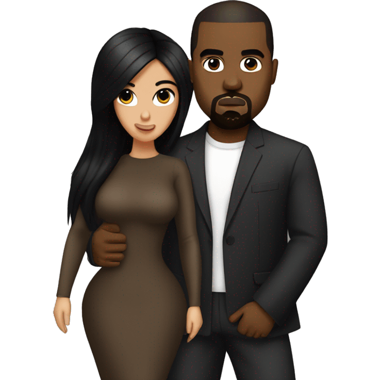 kanye west dressing up as kim kardashion emoji