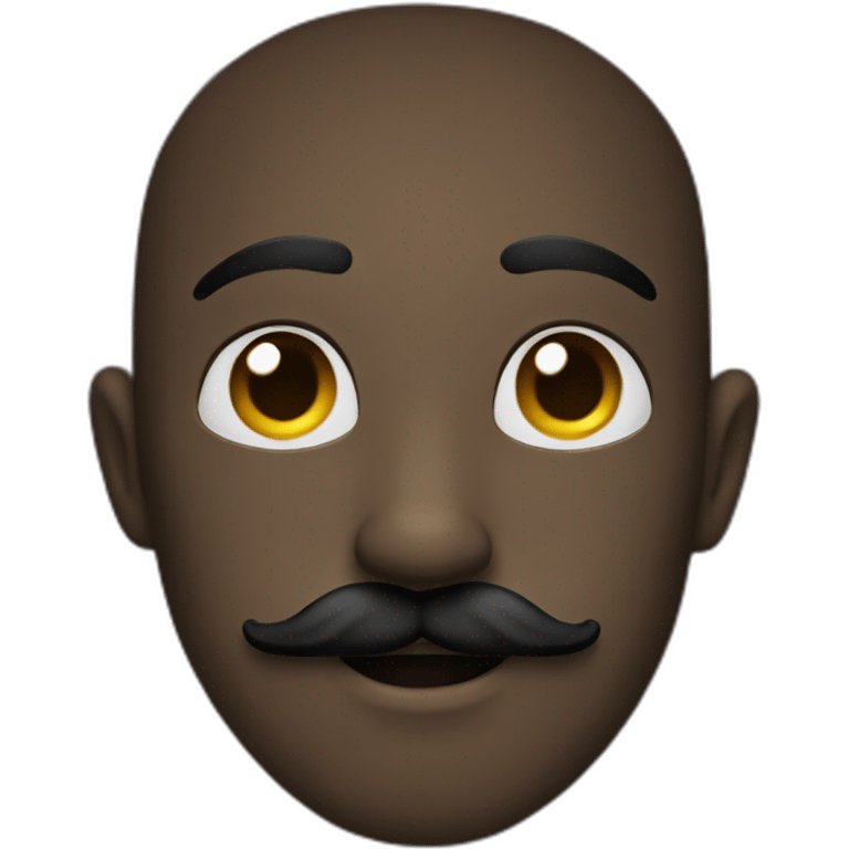 Un chat avec une moustache noire emoji